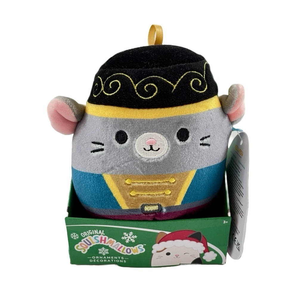 Squishmallows Holiday Ornament Murray, 4” Plush Nutcracker Mouse, BNWT